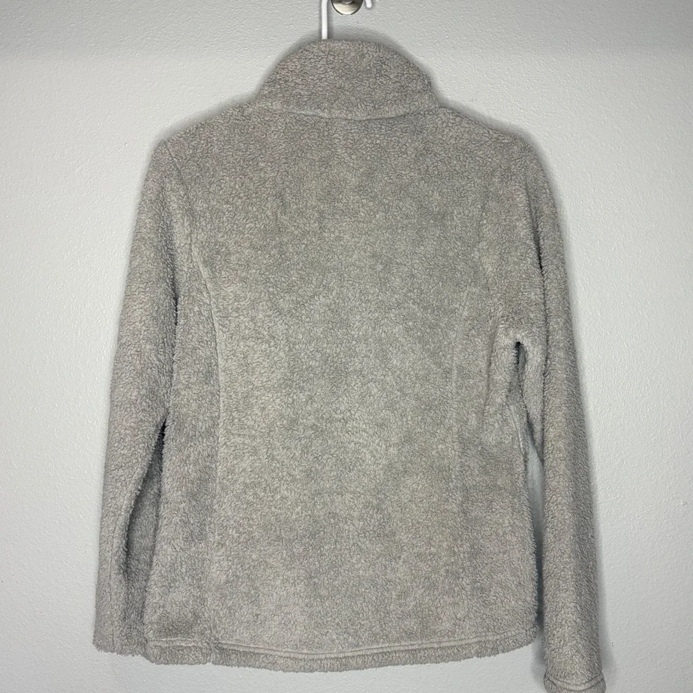 Patagonia Los Gatos 1/4 Zip Sherpa Fleece Pullover Grey/Beige Womens Small